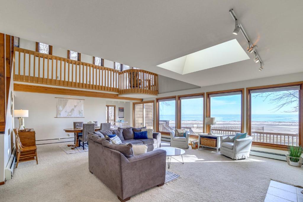 Lake Michigan Home with Private Beach and Deck!